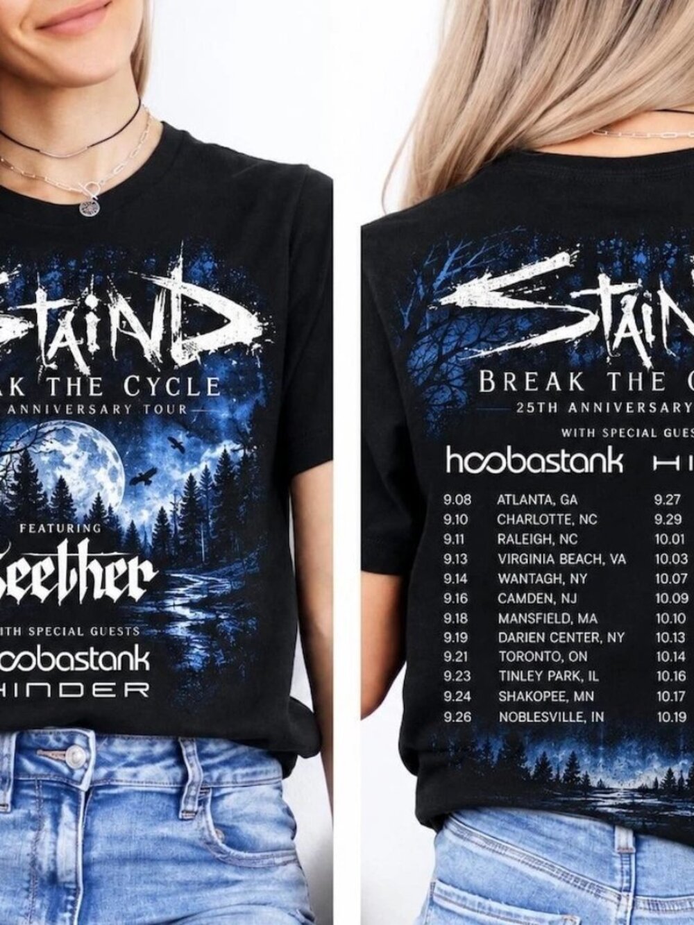 Staind Break The Cycle 25th Anniversary Tour 2026 T-Shirt